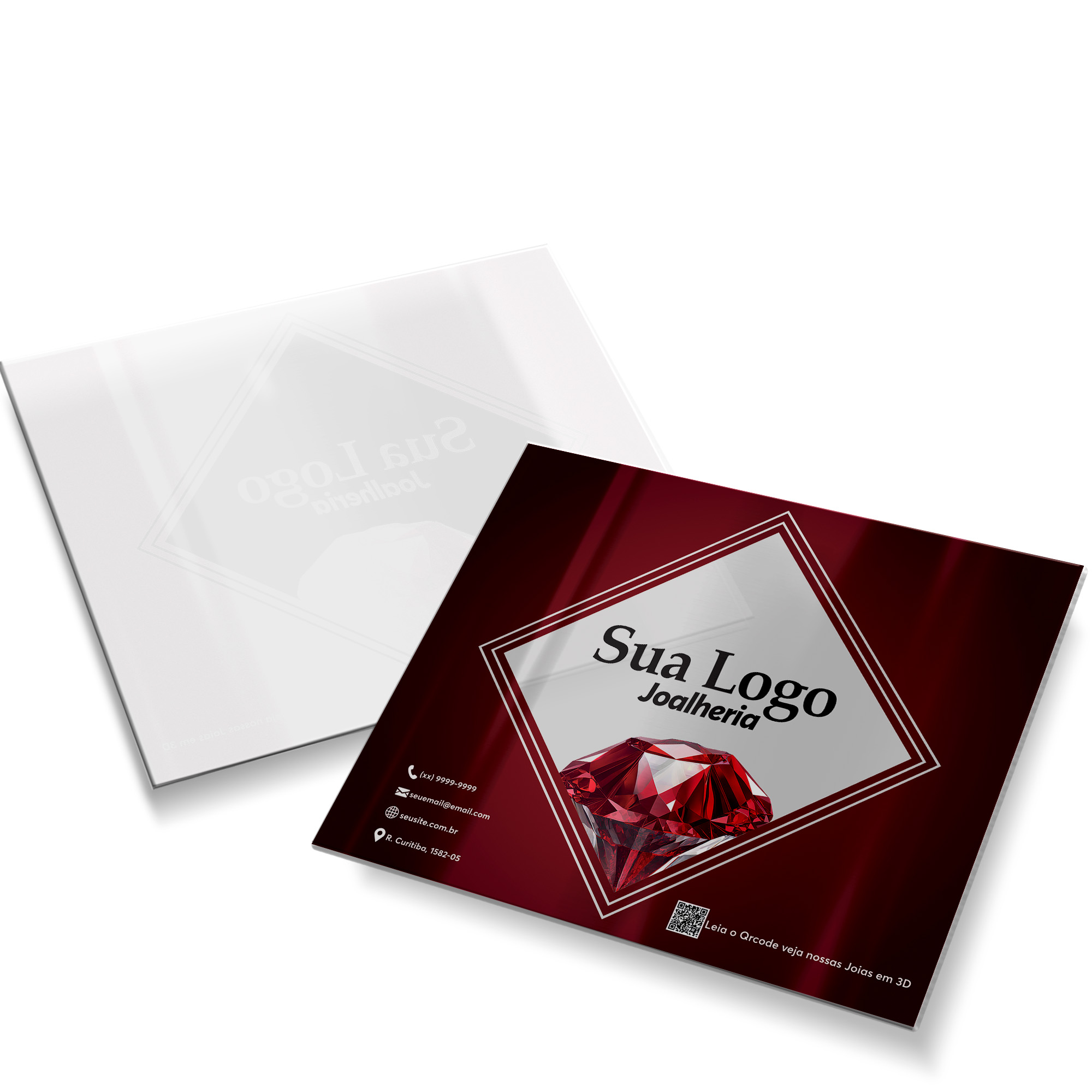 Postais Pvc 0,30mm Tránslucido Com Tinta Branca (182x153mm)