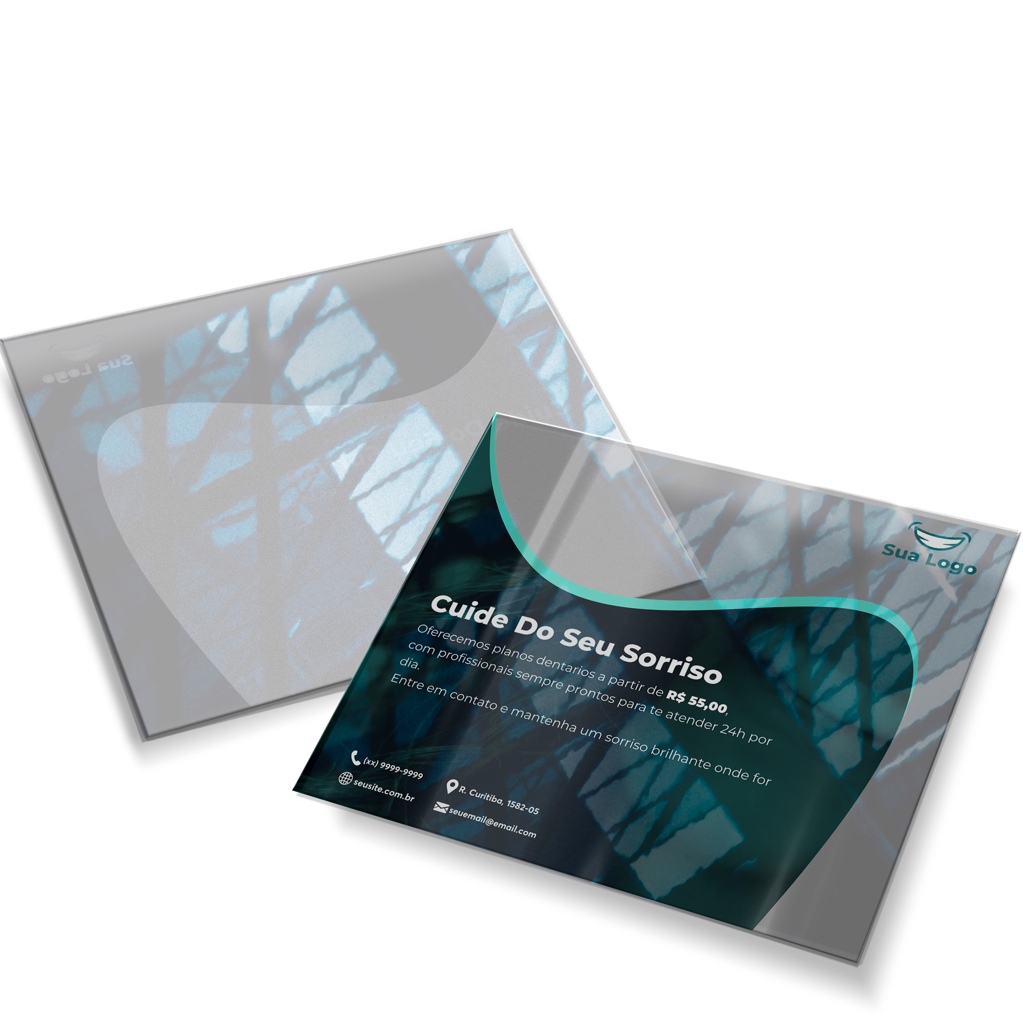 Postais Pvc 0,30mm Transparente Com Tinta Branca (182x153mm)