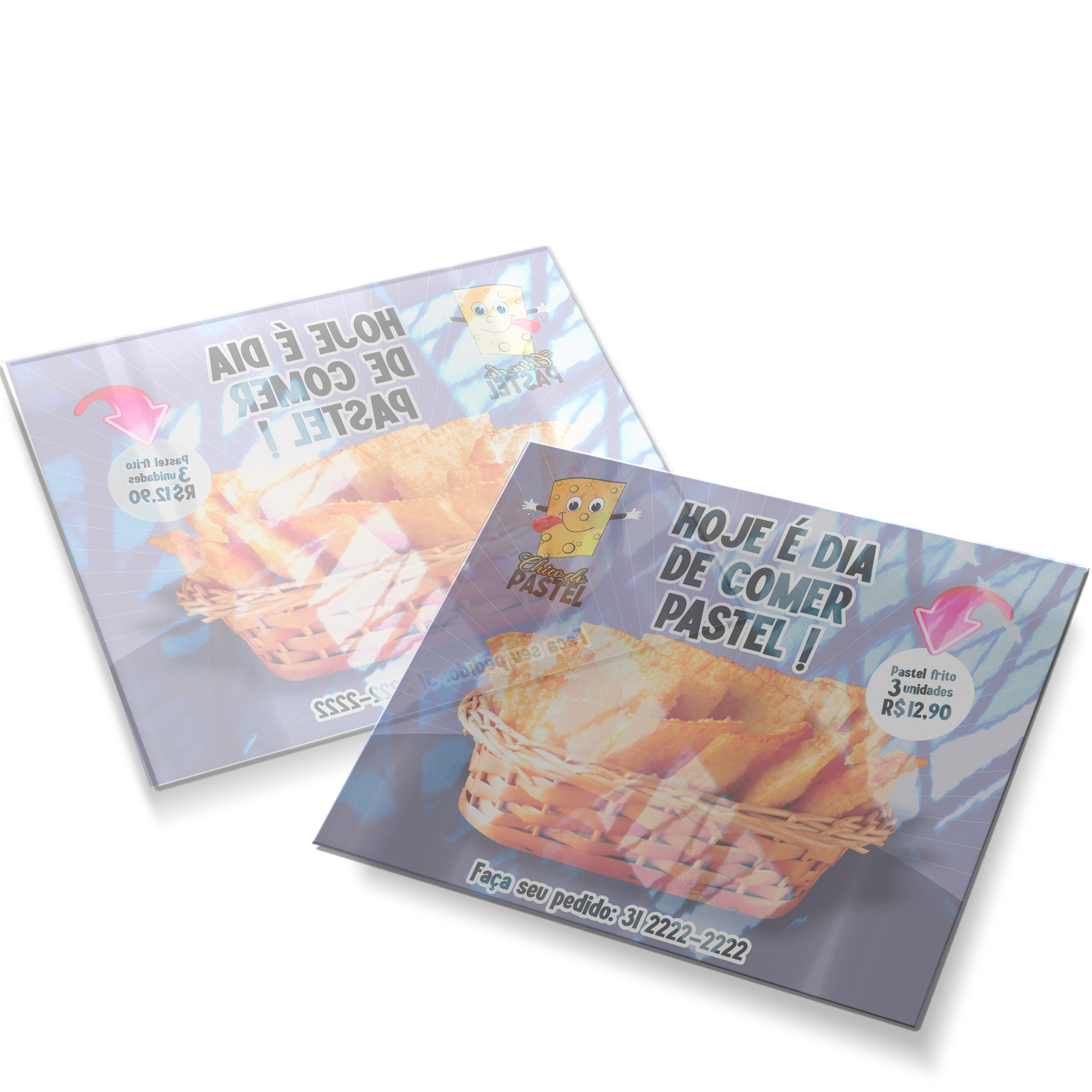 Postais Pvc 0,30mm Transparente Sem Tinta Branca (182x153mm)