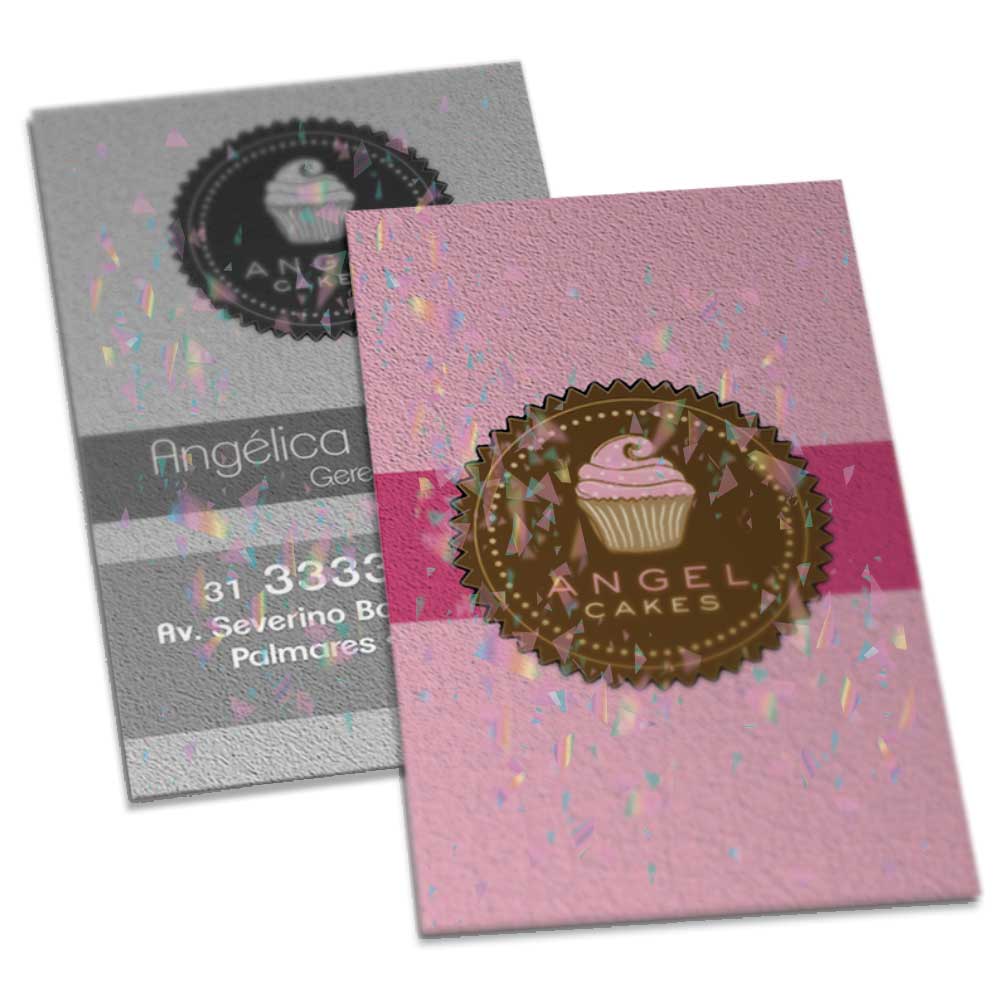 Postais Couchê 300g Laminação Holográfica Frente e Verso (91x153mm)