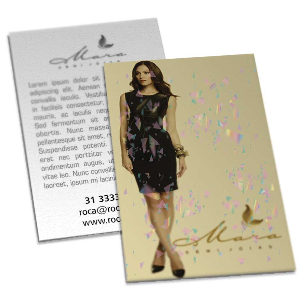 Postais Couchê 250g Laminação Holográfica Frente (91x153mm)