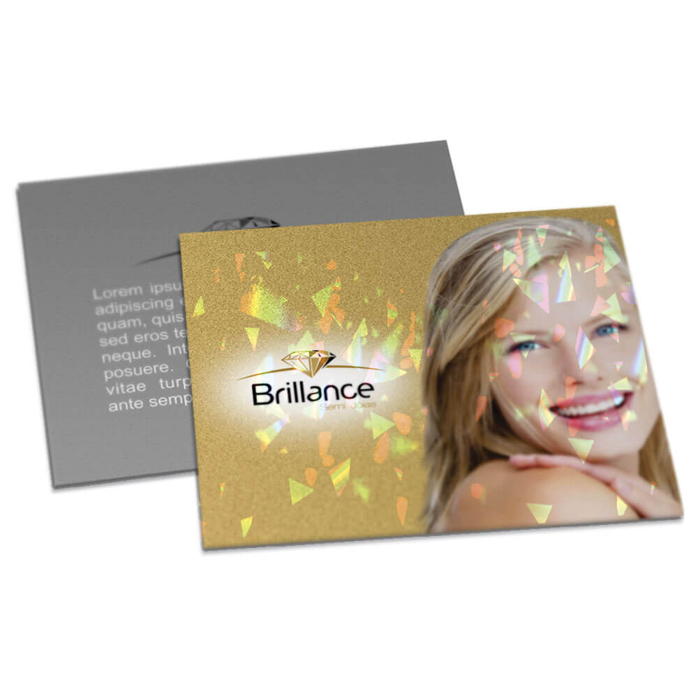 Postais Couchê 250g Laminação Holográfica Frente (182x153mm)