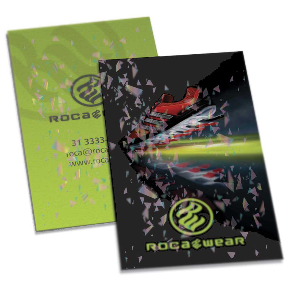 Postais Couchê 300g Laminação Holográfica Frente e Verso (91x153mm)