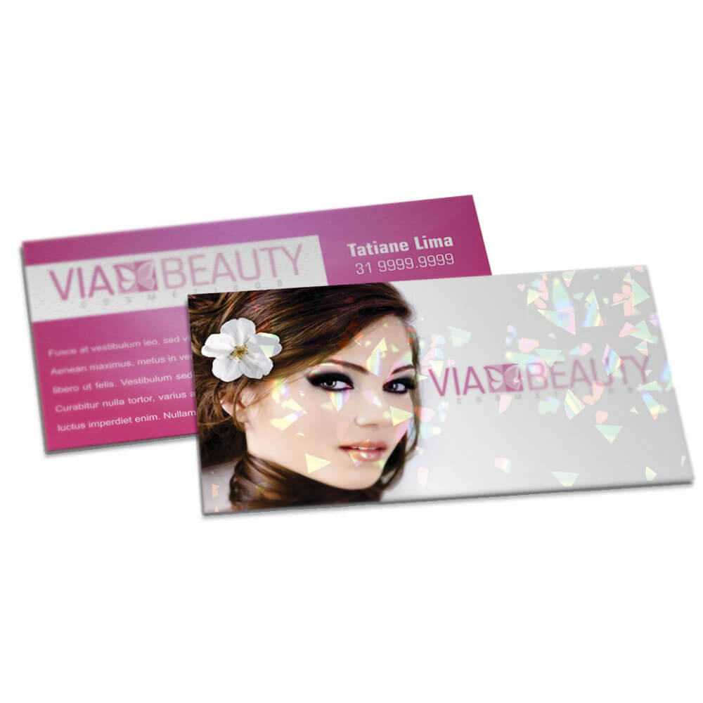 Postais Couchê 250g Laminação Holográfica Frente (182x102mm)