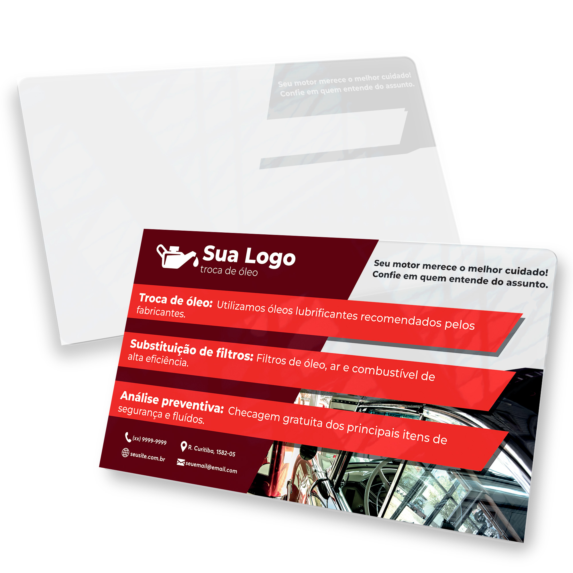 Postais Pvc 0,30mm Tránslucido Com Tinta Branca (182x102mm)