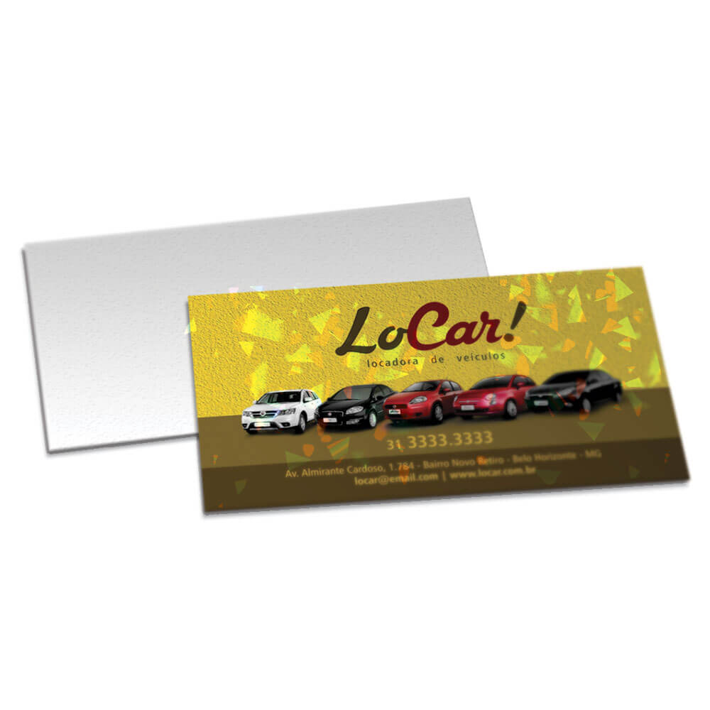 Postais Couchê 300g Laminação Holográfica Frente (182x102mm)