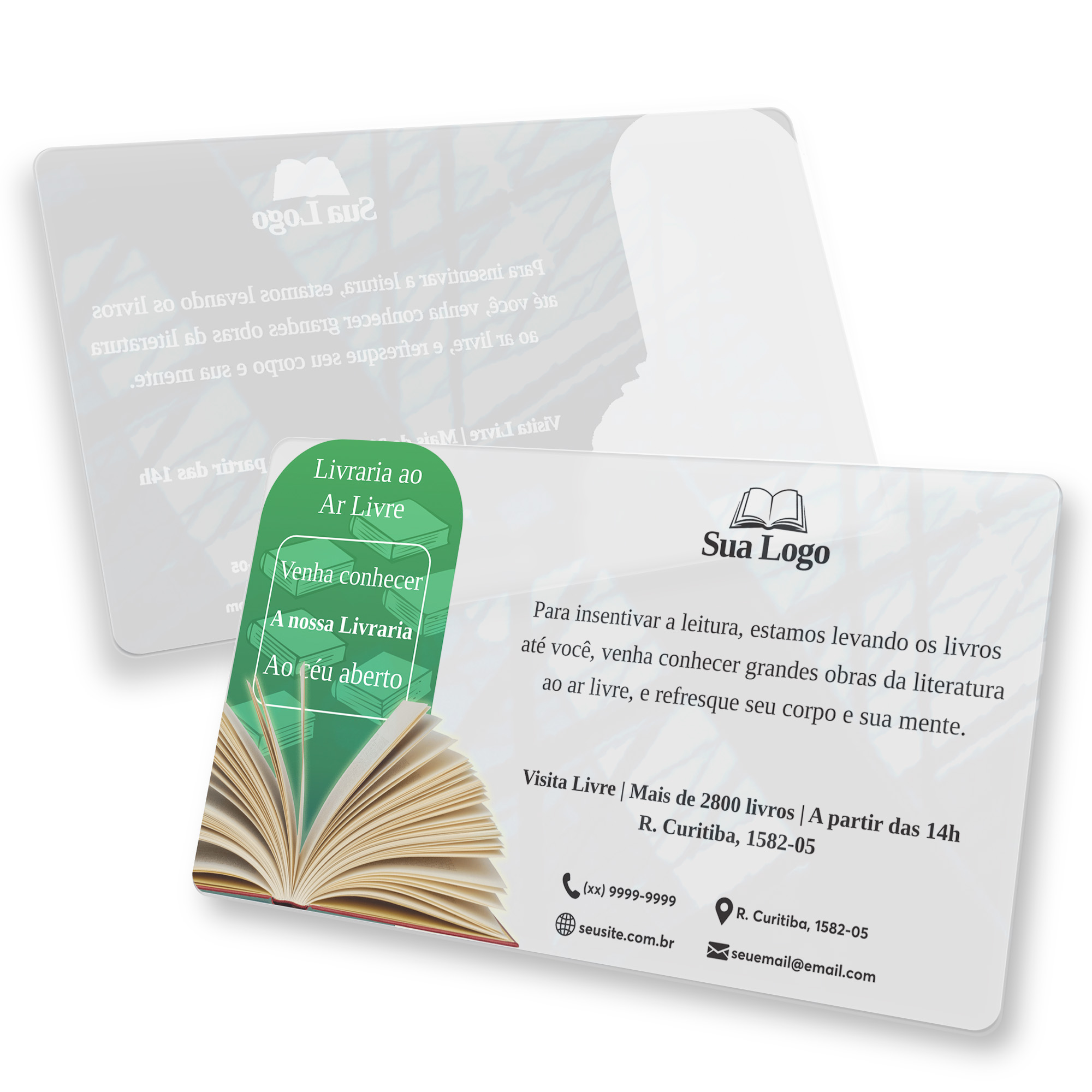 Postais Pvc 0,30mm Tránslucido Com Tinta Branca (182x102mm)