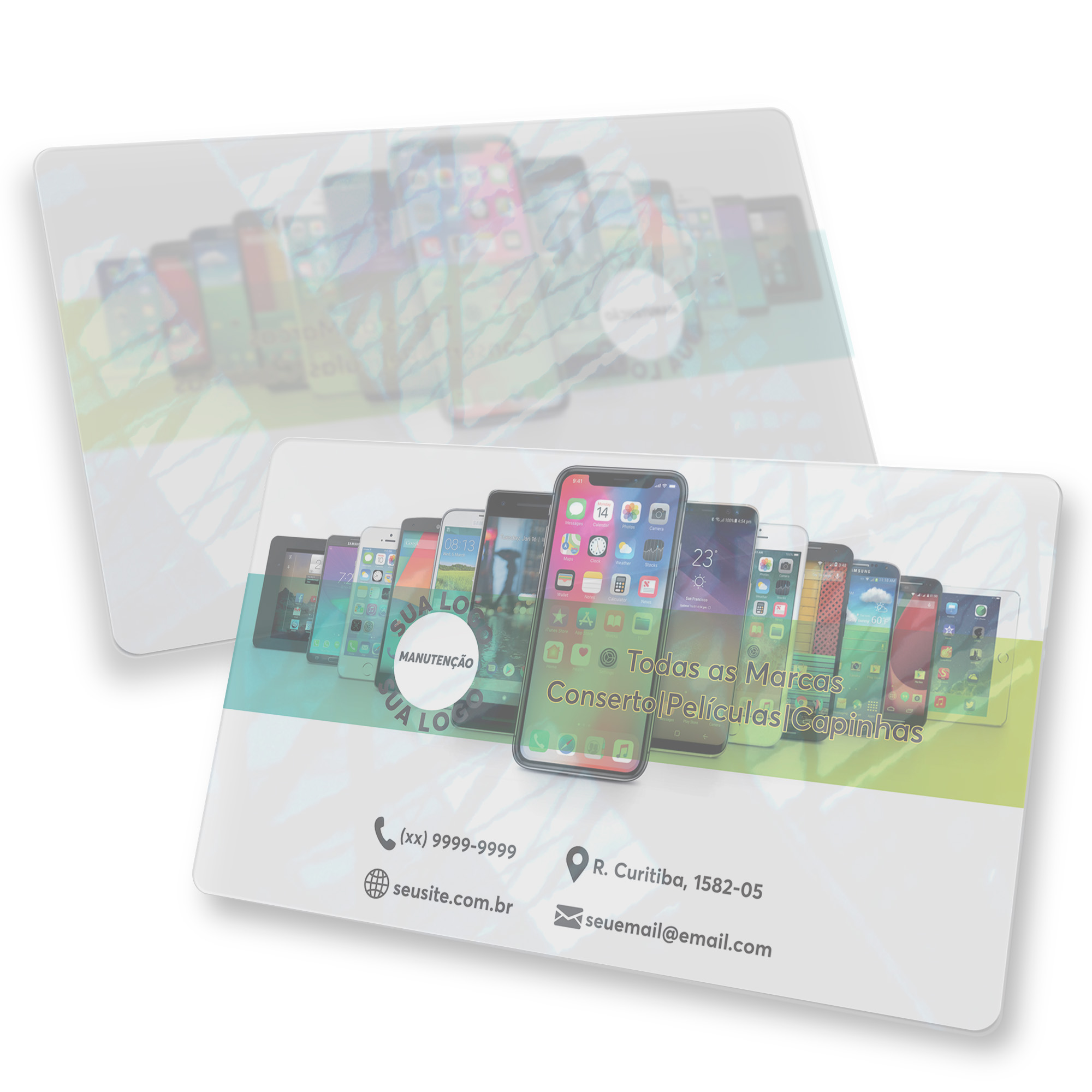 Postais Pvc 0,30mm Tránslucido Sem Tinta Branca (182x102mm)