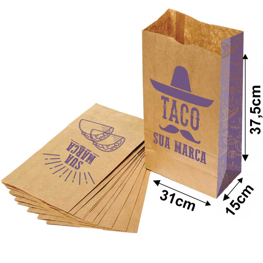 Saco Para Delivery 80g 1x0 Tamanho G (310x375mm)