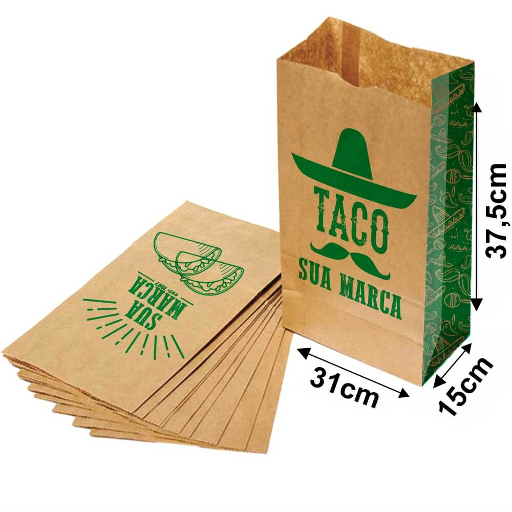 Saco Para Delivery 80g 1x0 Tamanho G (310x375mm)