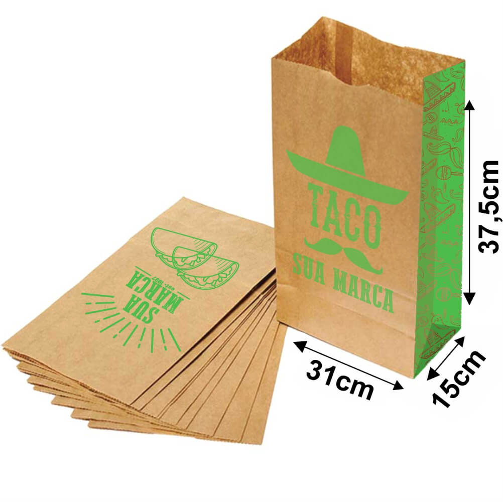 Saco Para Delivery 80g 1x0 Tamanho G (310x375mm)