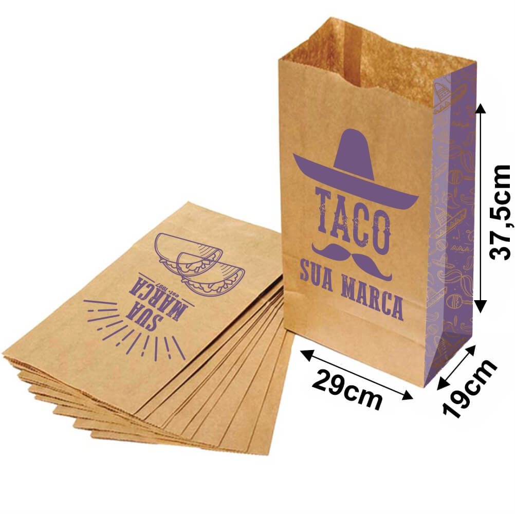 Saco Para Delivery 80g 1x0 Tamanho GG (290x375mm)