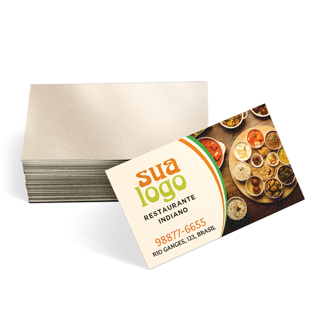 Cartões de Visita Papéis Especiais Pero Plus 300g Sem Verniz