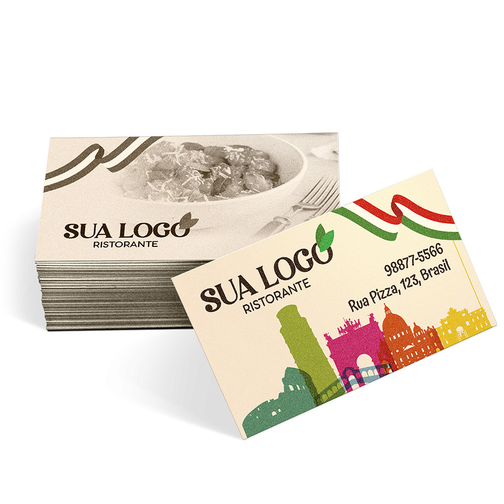 Cartões de Visita Papéis Especiais Pero Plus 300g Sem Verniz