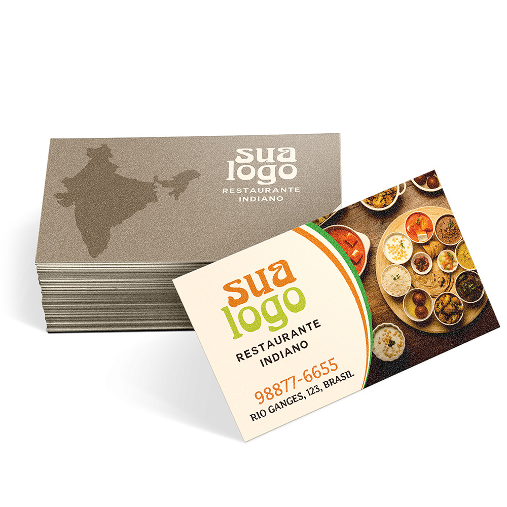 Cartões de Visita Papéis Especiais Pero Plus 300g Sem Verniz