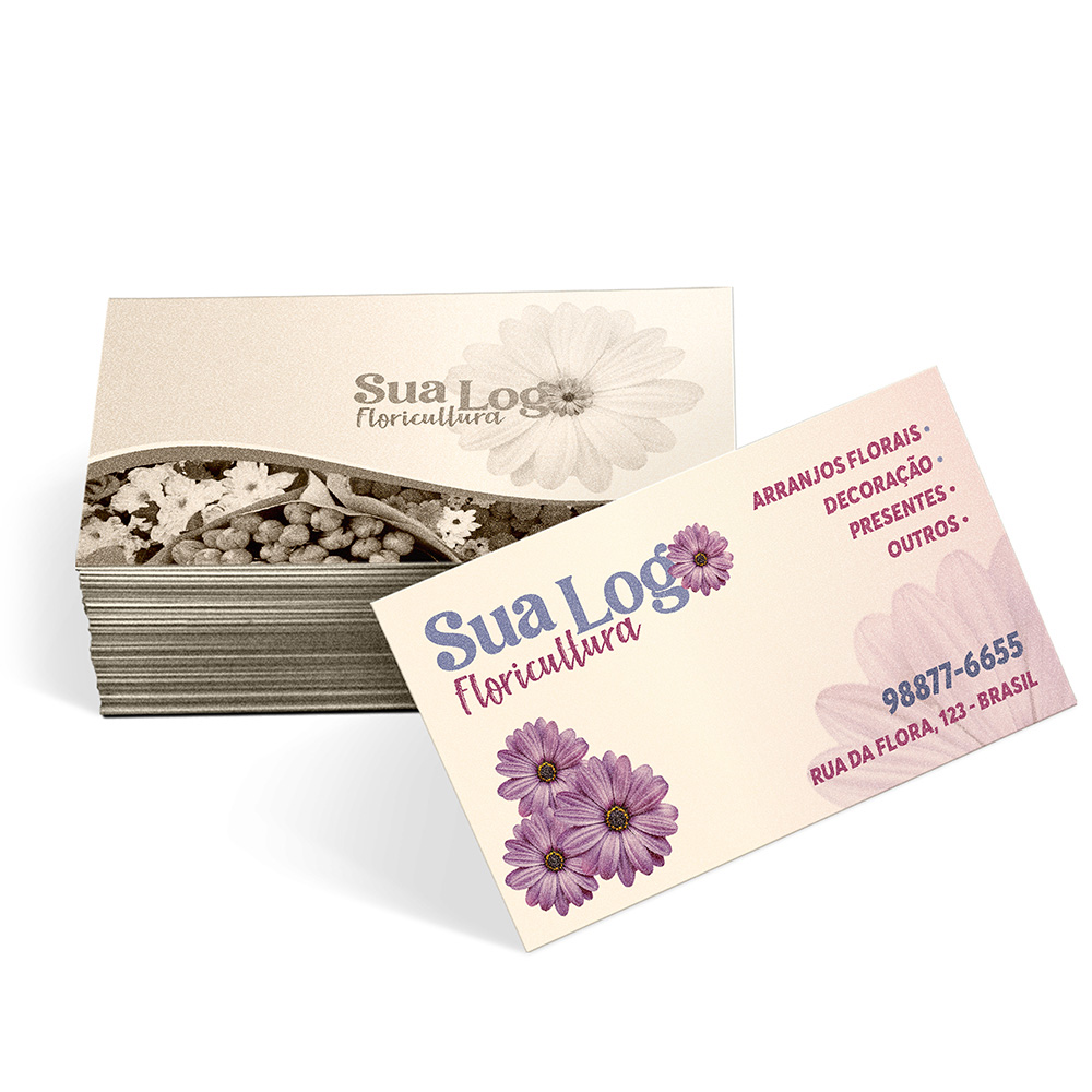 Cartões de Visita Papéis Especiais Pero Plus 300g Sem Verniz