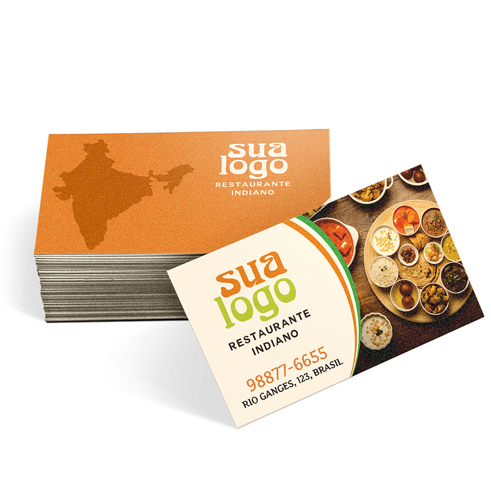 Cartões de Visita Papéis Especiais Pero Plus 300g Sem Verniz