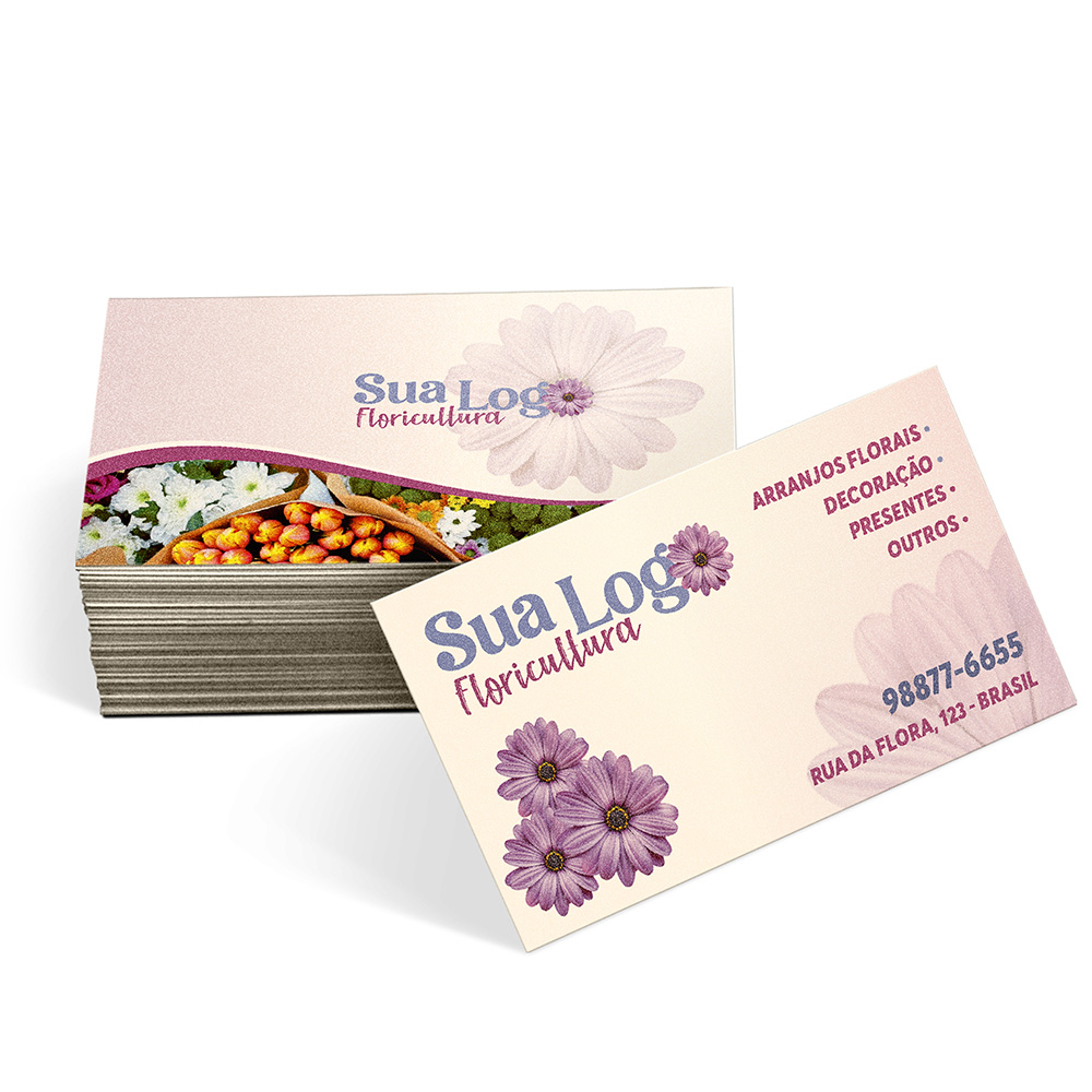 Cartões de Visita Papéis Especiais Pero Plus 300g Sem Verniz