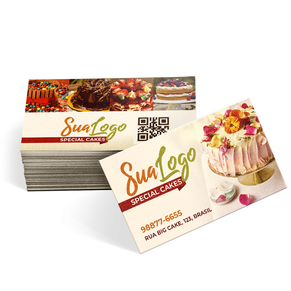 Cartões de Visita Papéis Especiais Pero Plus 300g Sem Verniz