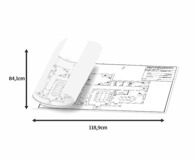 Projeto Arquitetônico Apergaminhado 75g Formato A0 (1189x841mm)