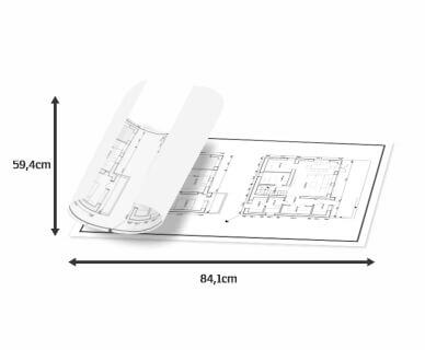Projeto Arquitetônico Apergaminhado 75g Formato A1 (841x594mm)
