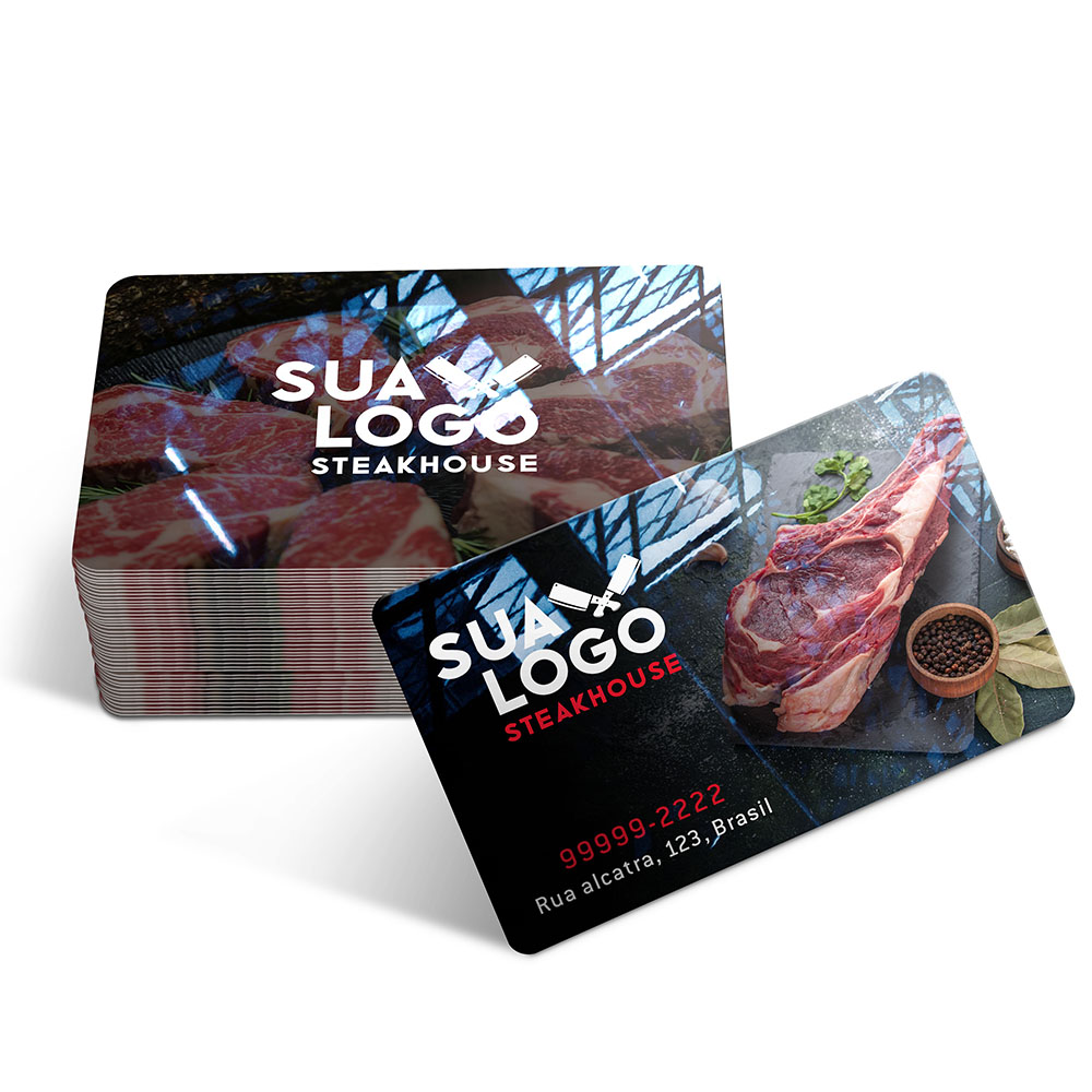 Cartões De Visita Pvc 0,50mm Premium Branco