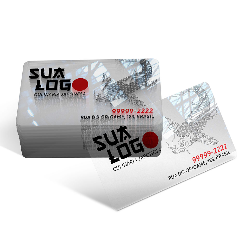 Cartões De Visita Pvc 0,30mm Transparente Sem Tinta Branca