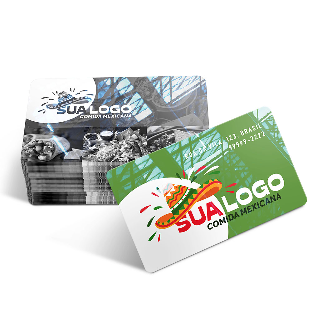 Cartões De Visita Pvc Cristal 0,50mm Branco