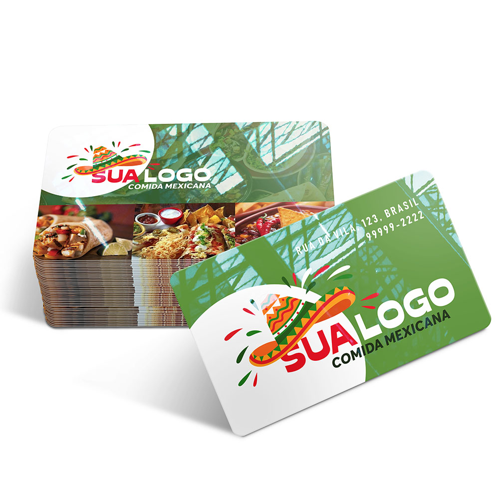 Cartões De Visita Pvc Cristal 0,50mm Branco