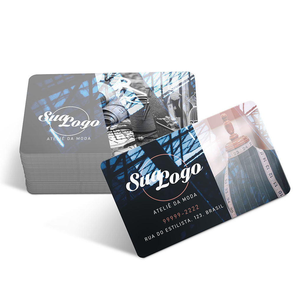 Cartões De Visita Pvc Cristal 0,50mm Branco