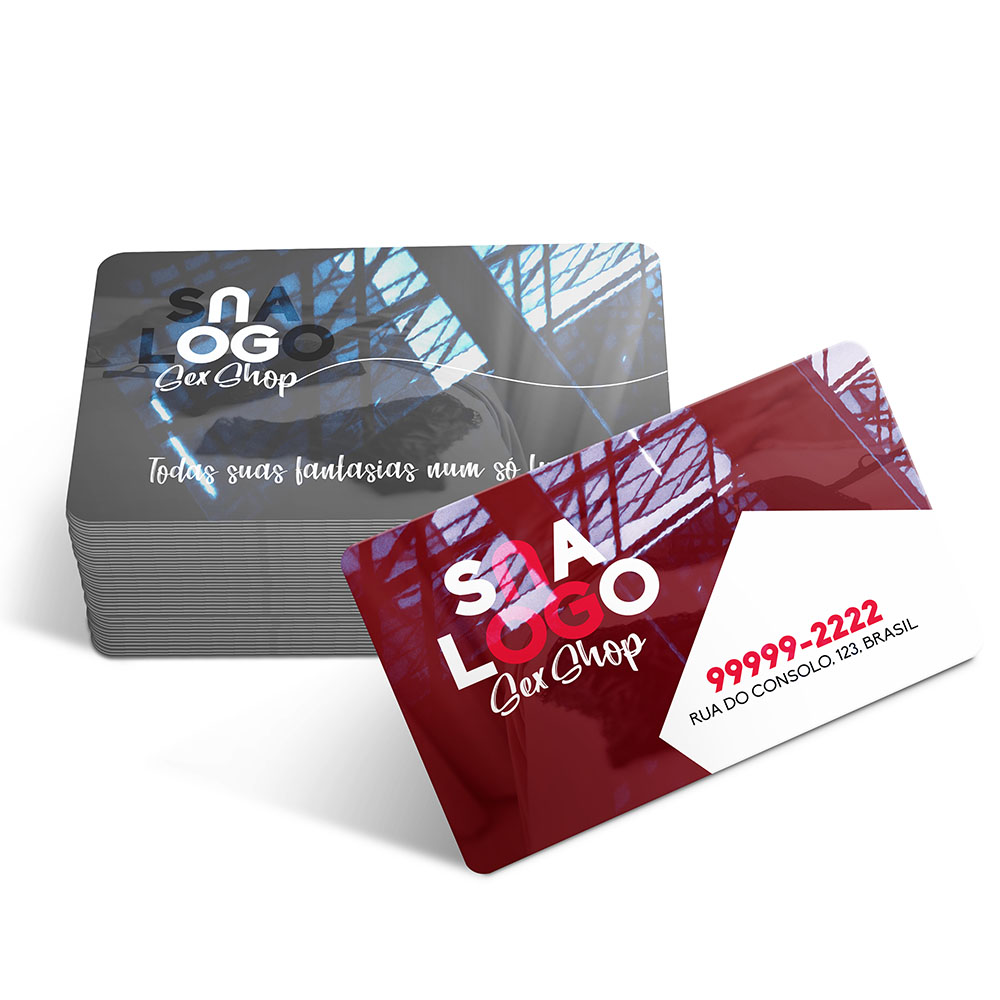 Cartões De Visita Pvc Cristal 0,50mm Branco