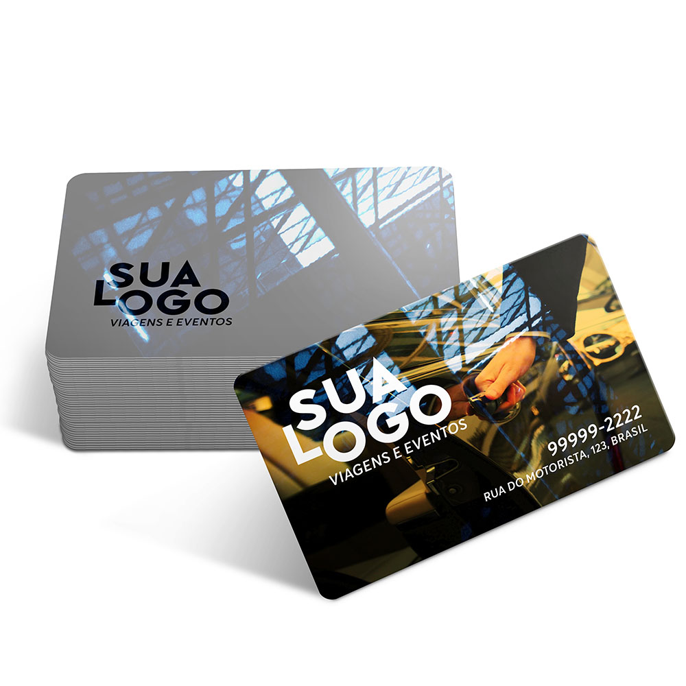 Cartões De Visita Pvc Cristal 0,75mm Branco