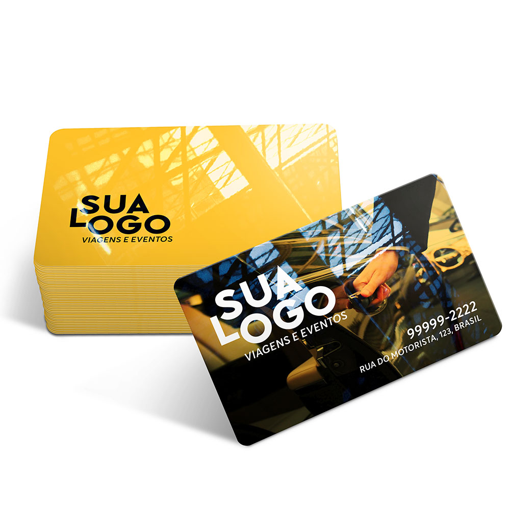 Cartões De Visita Pvc Cristal 0,75mm Branco