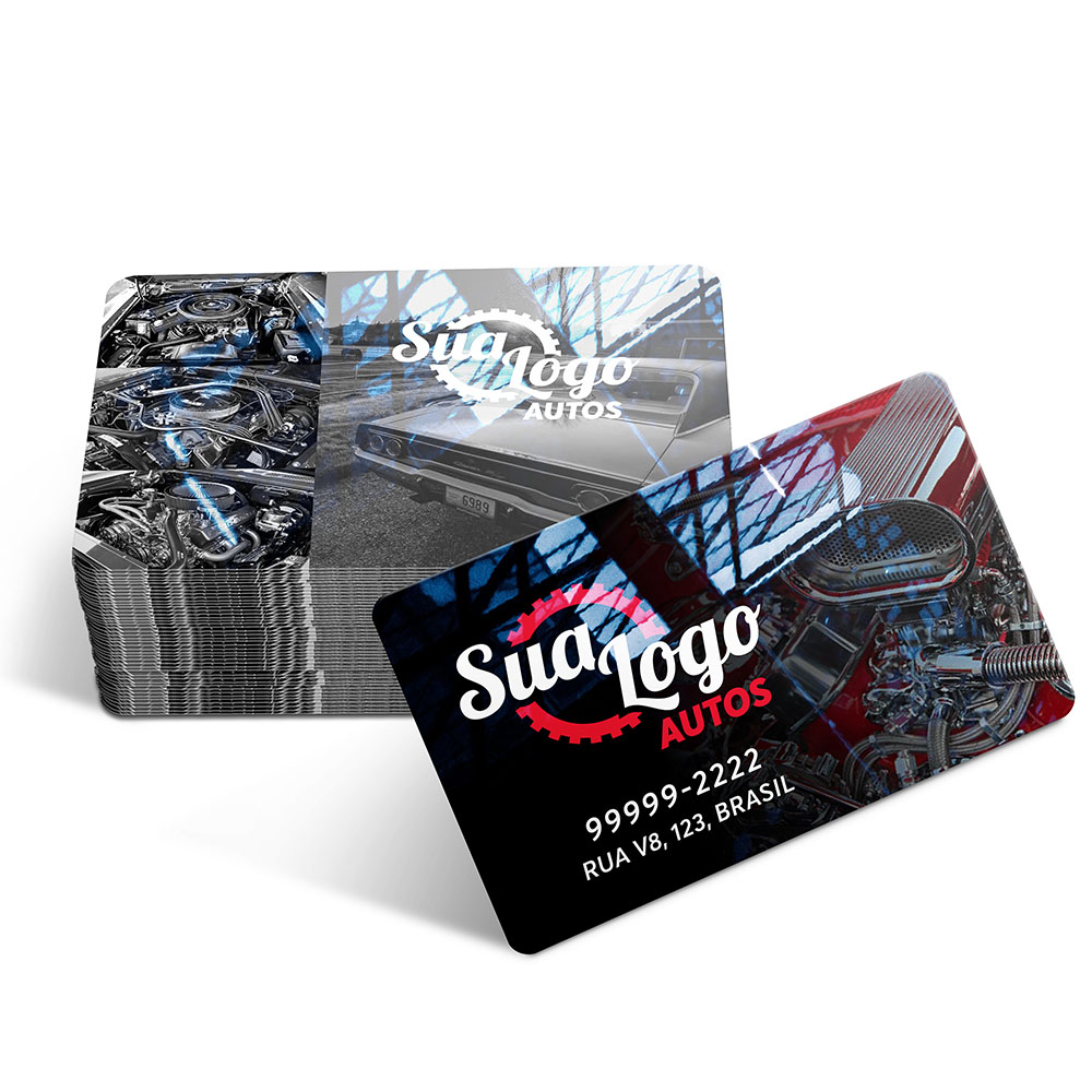 Cartões De Visita Pvc Cristal 0,75mm Branco