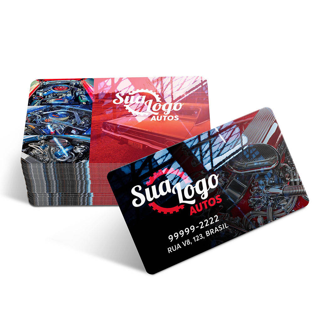 Cartões De Visita Pvc Cristal 0,75mm Branco