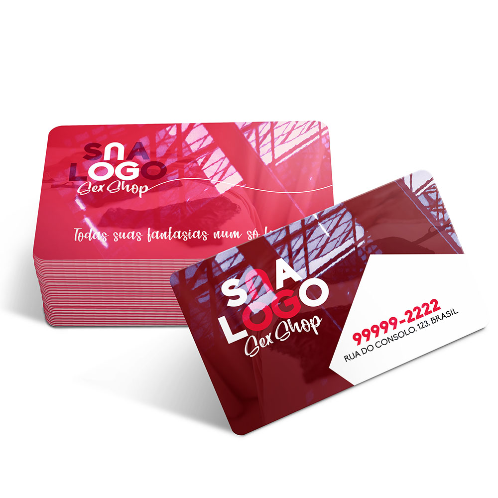 Cartões De Visita Pvc Cristal 0,50mm Branco