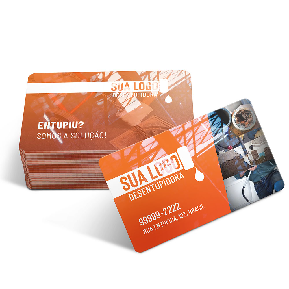 Cartões De Visita Pvc Cristal 0,75mm Branco