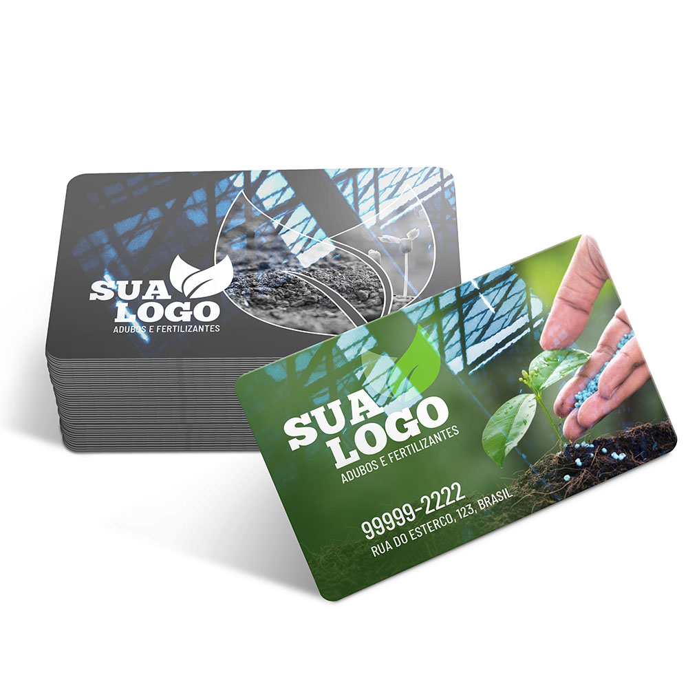 Cartões De Visita Pvc Cristal 0,75mm Branco