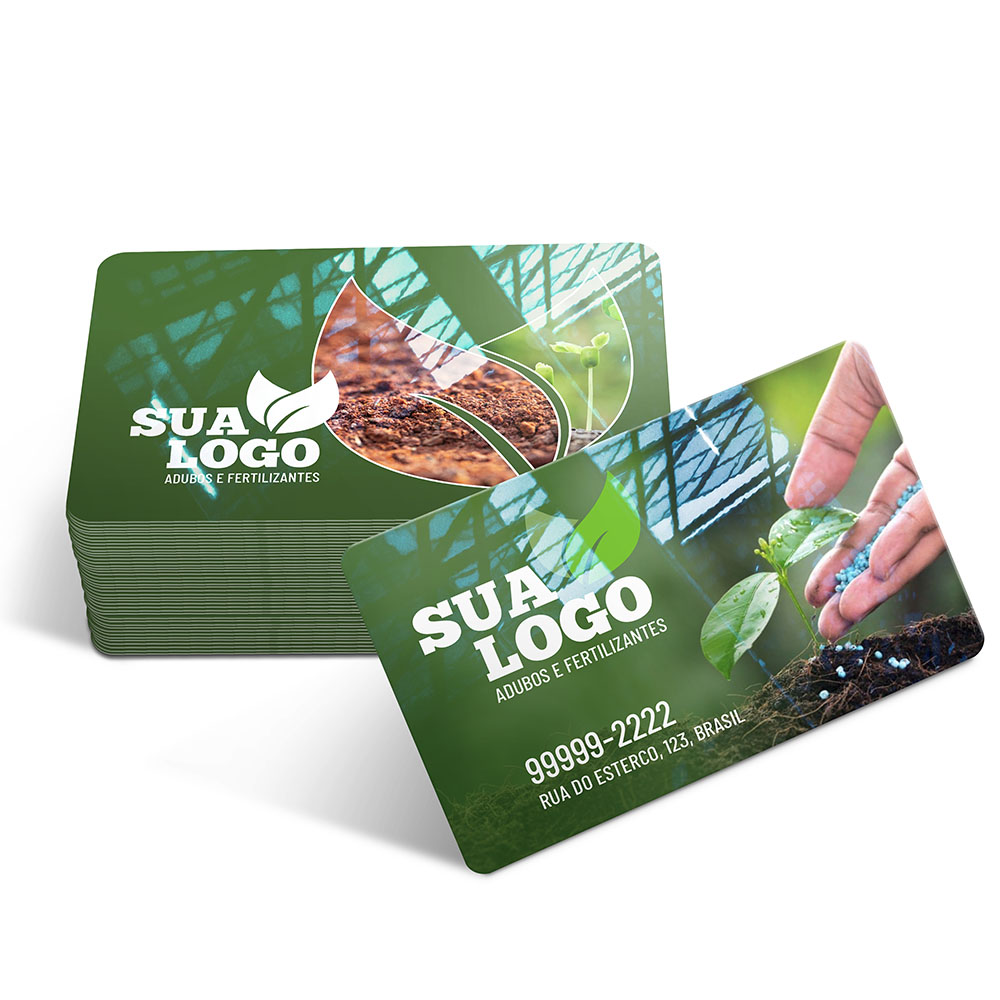 Cartões De Visita Pvc Cristal 0,75mm Branco