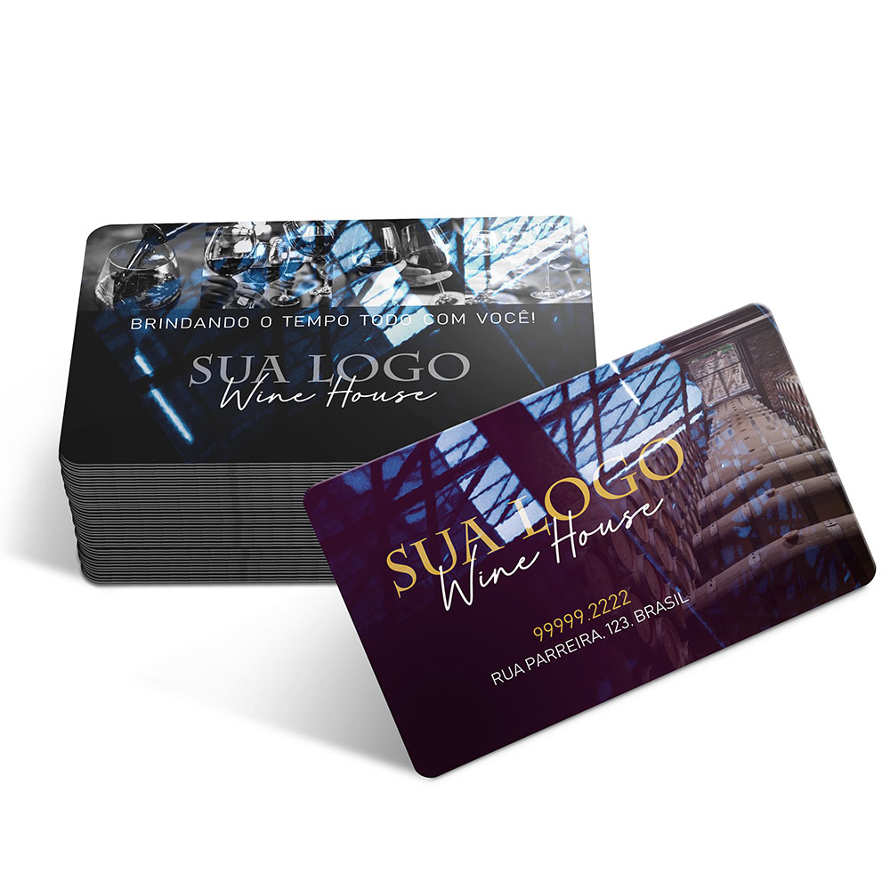 Cartões De Visita Pvc Cristal 0,75mm Branco