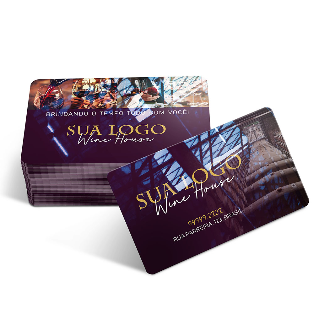 Cartões De Visita Pvc Cristal 0,75mm Branco