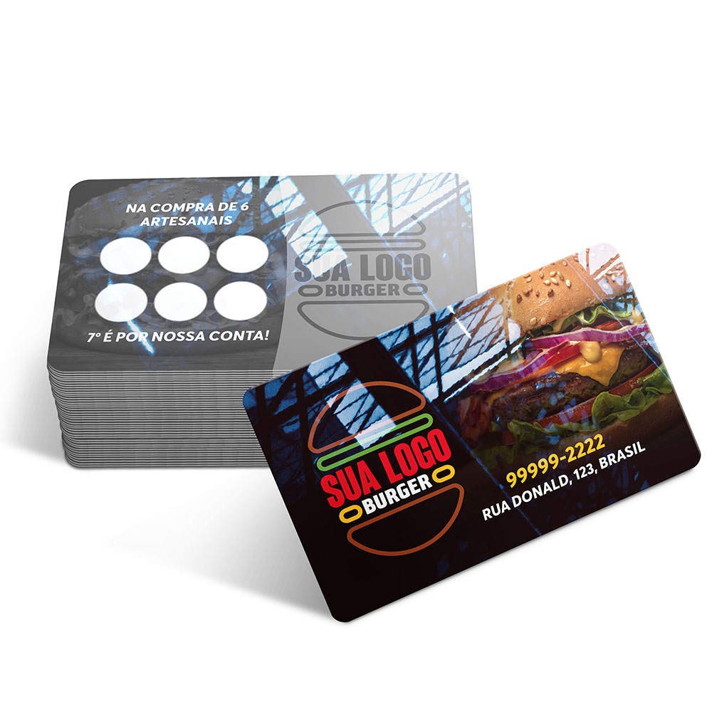 Cartões De Visita Pvc Cristal 0,50mm Branco