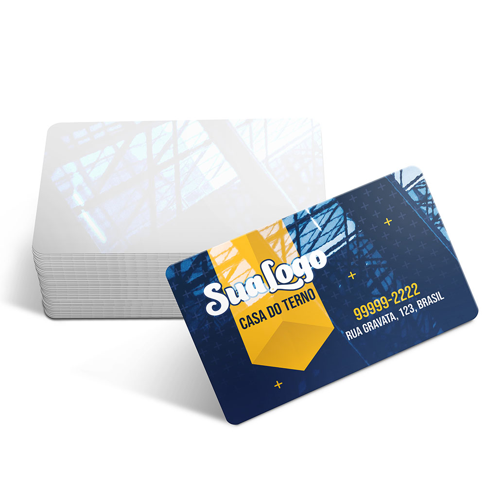 Cartões De Visita Pvc Cristal 0,50mm Branco