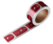 Rótulo Bobina Bopp Metalizado com Tinta Branca Cola Acrílica 120g (85x125mm)