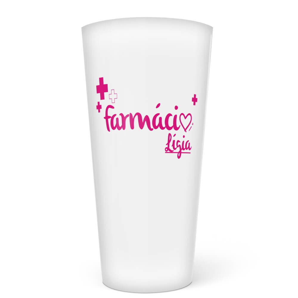 Copo Ecológico em PP de 550ml Transparente e Impressão Silk