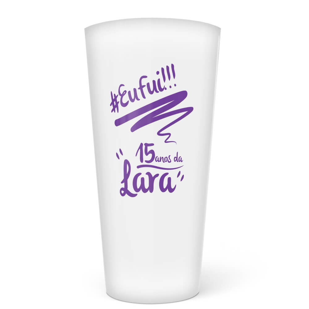 Copo Ecológico em PP de 550ml Transparente e Impressão Silk