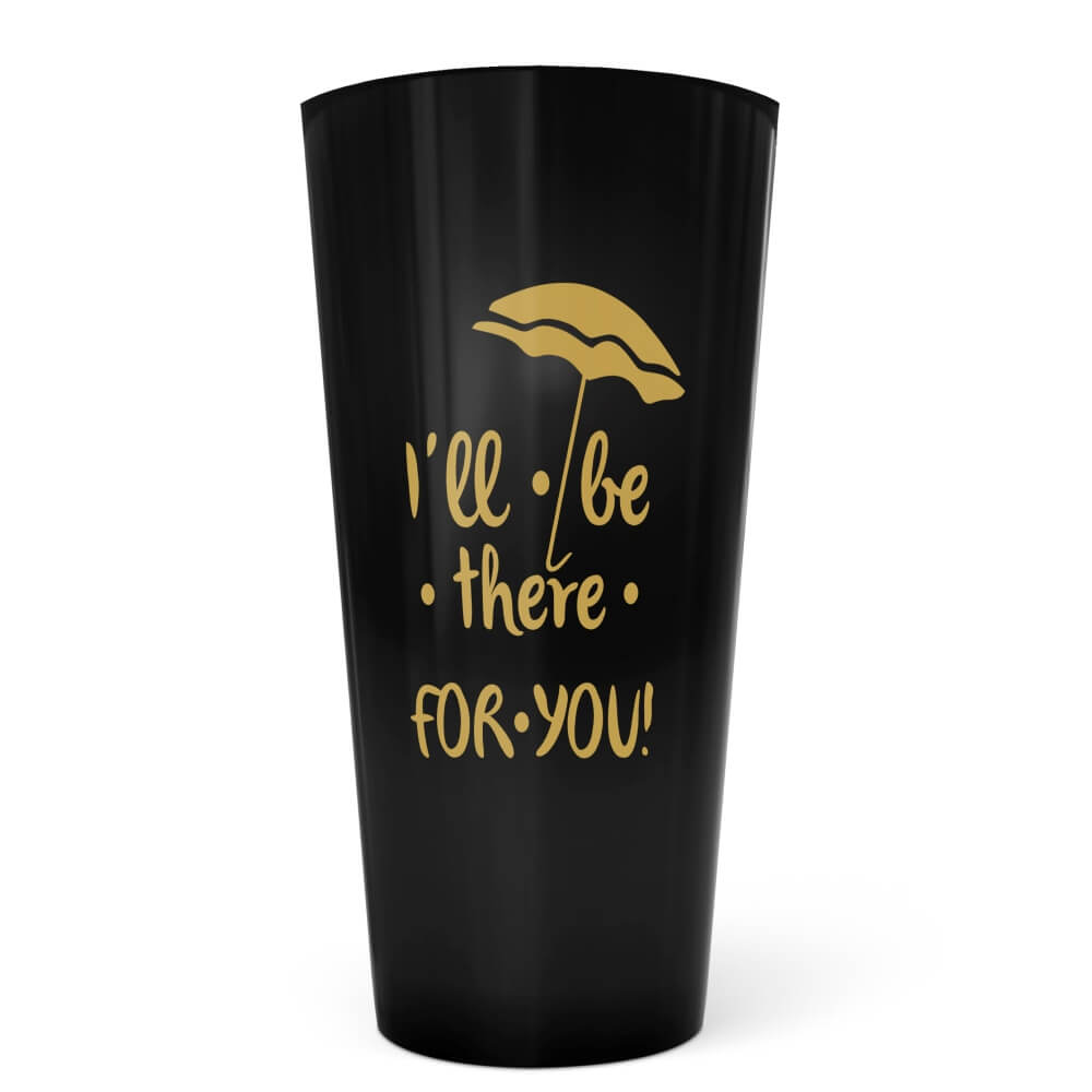 Copo Ecológico em PP de 550ml Preto e Impressão Silk