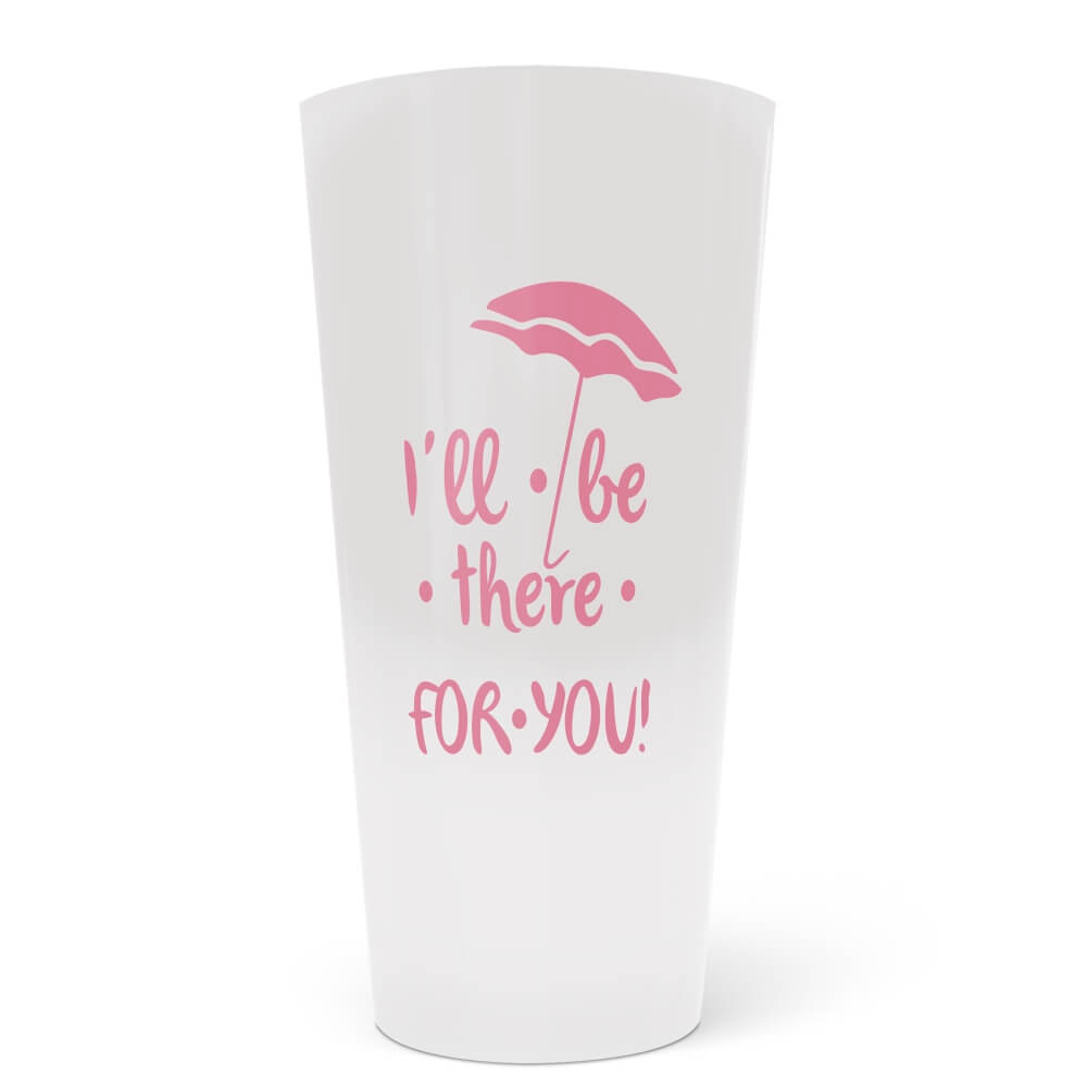 Copo Ecológico em PP de 550ml Branco e Impressão Silk