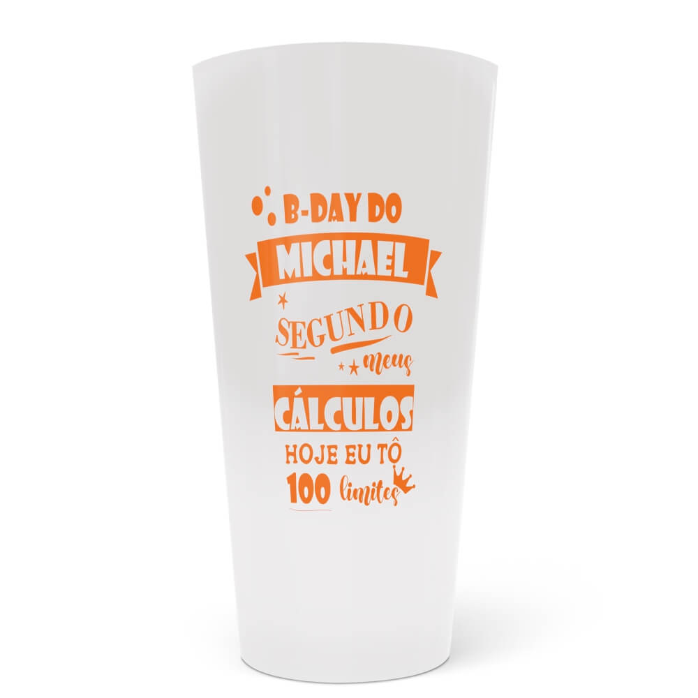 Copo Ecológico em PP de 550ml Branco e Impressão Silk