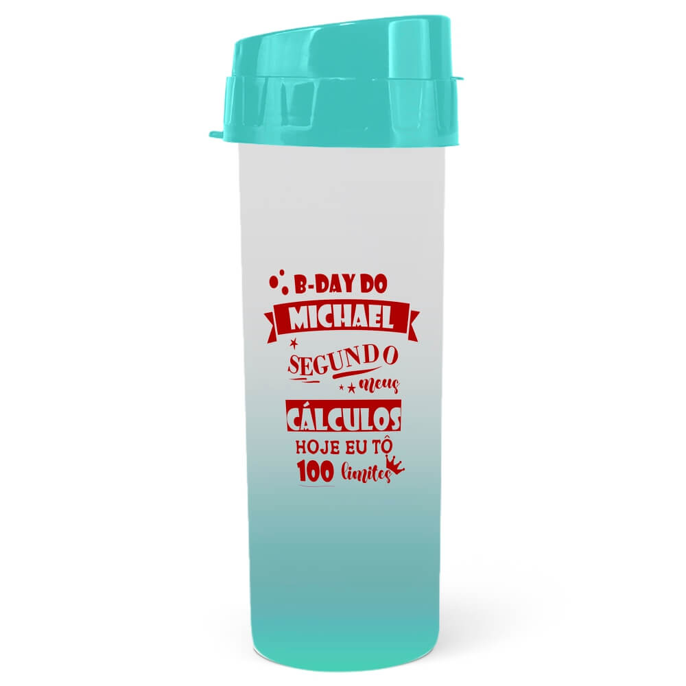 Squeeze De Pp Modelo Acqua Bio 480ml Degradê (Azul Tiffany)